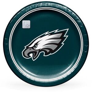 NFL plates Teal Eagles Logo Plates 85 count new